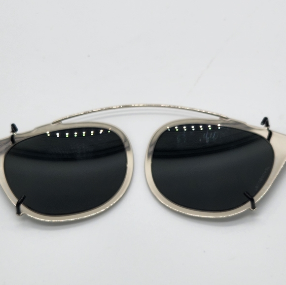 Dior Blacktie 238C 49mm Round Clip-On Sunglasses in Light Gold - Picture 5 of 9